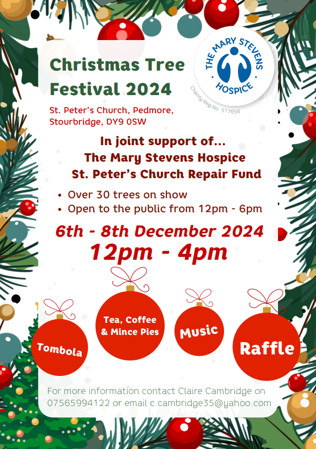 St Peter's Church Pedmore - Christmas Tree Festival 2024